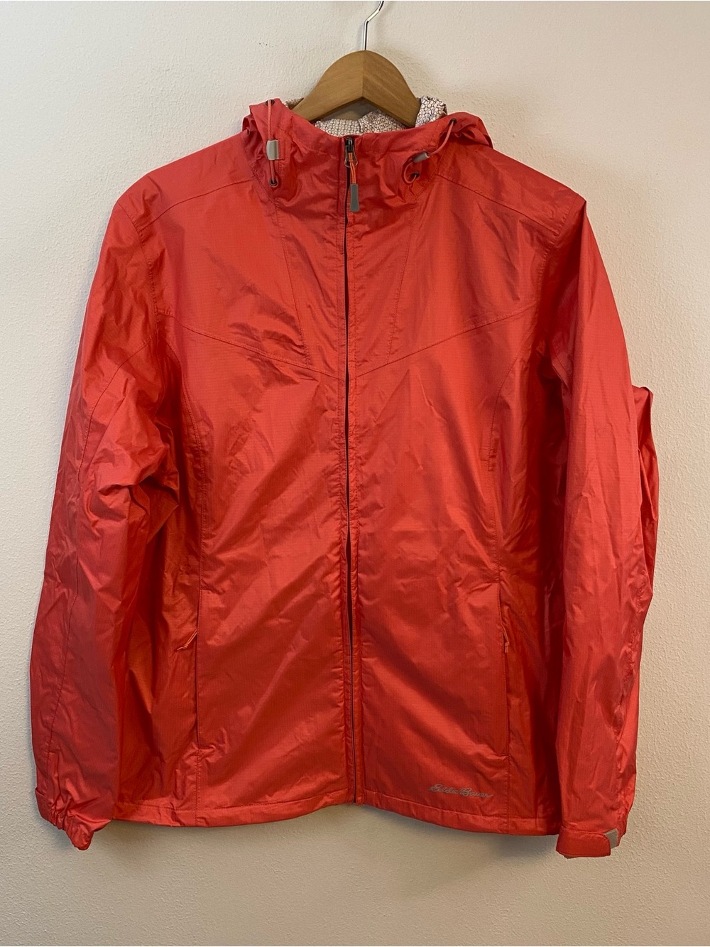 Eddie Bauer Pink Full Zip Rain Jacket Womens XL